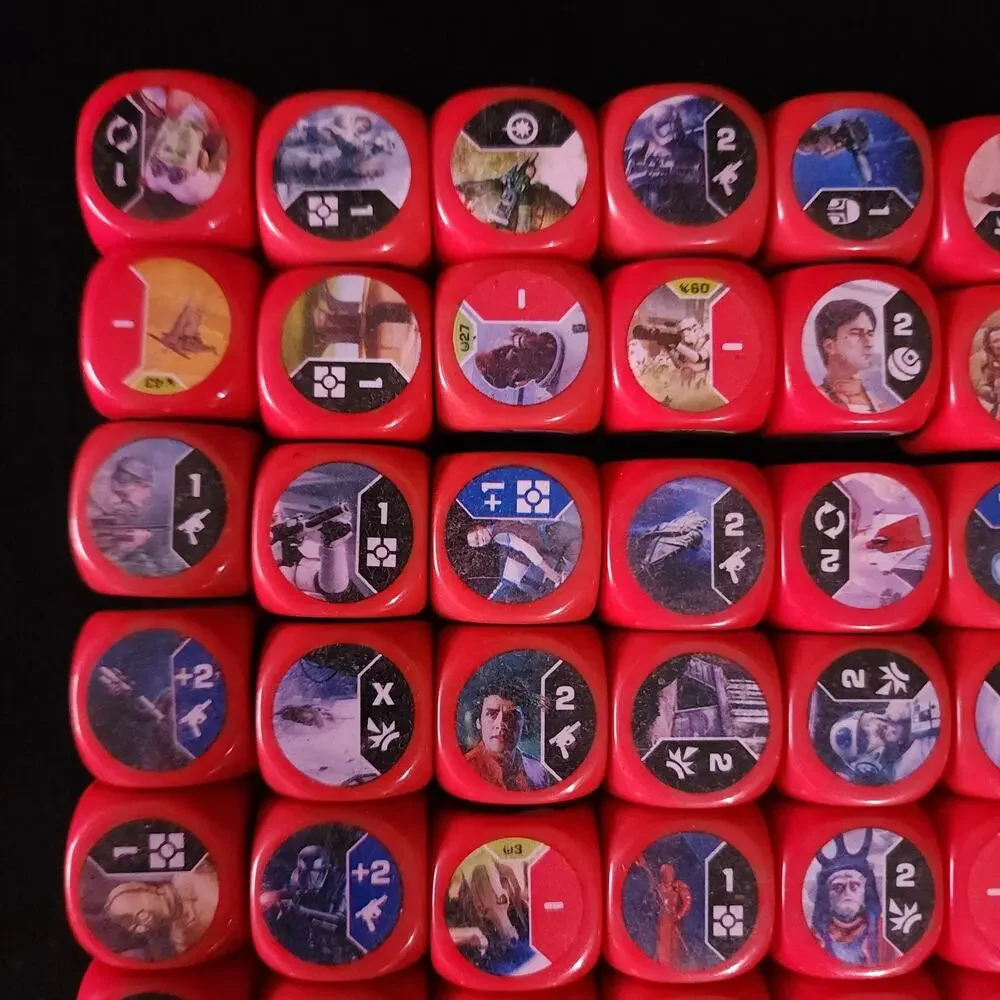 Lot Of 59 Star Wars Destiny Red Dice Game